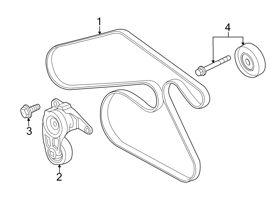 Diagram BELTS & PULLEYS. for your Oldsmobile