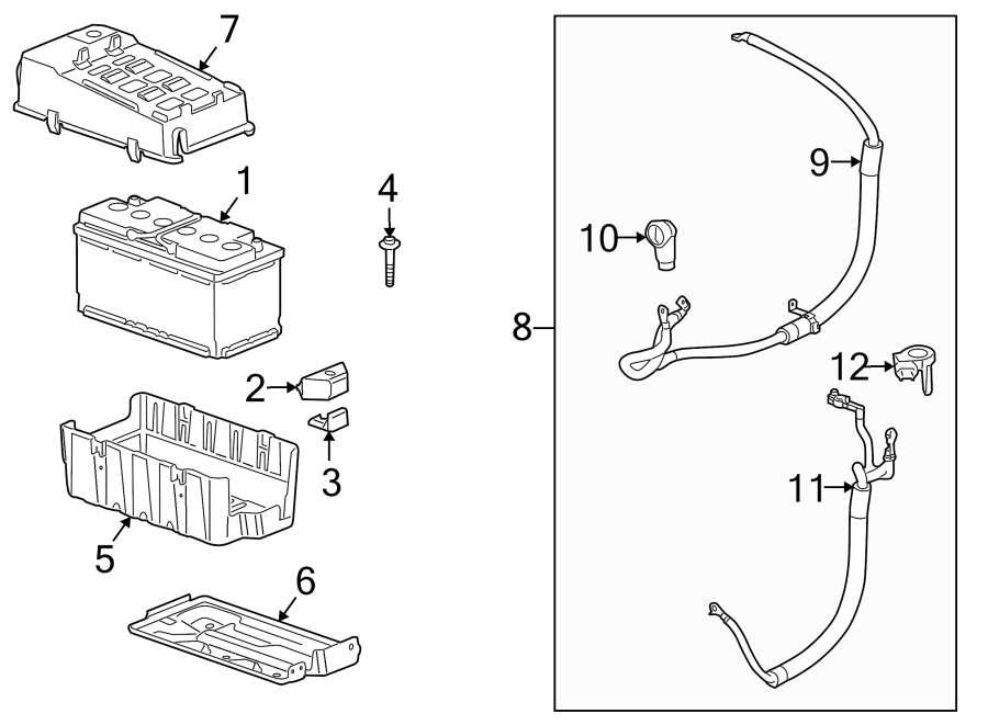 Diagram BATTERY. for your 2005 Chevrolet Classic   