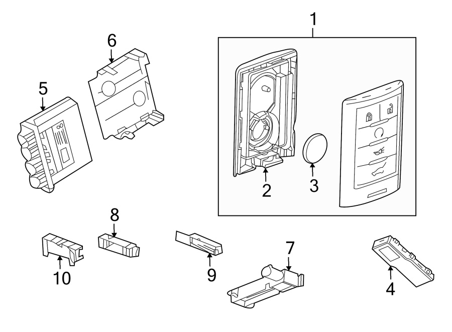 Diagram Keyless entry components. for your 2016 Chevrolet Spark 1.4L Ecotec CVT LS Hatchback 