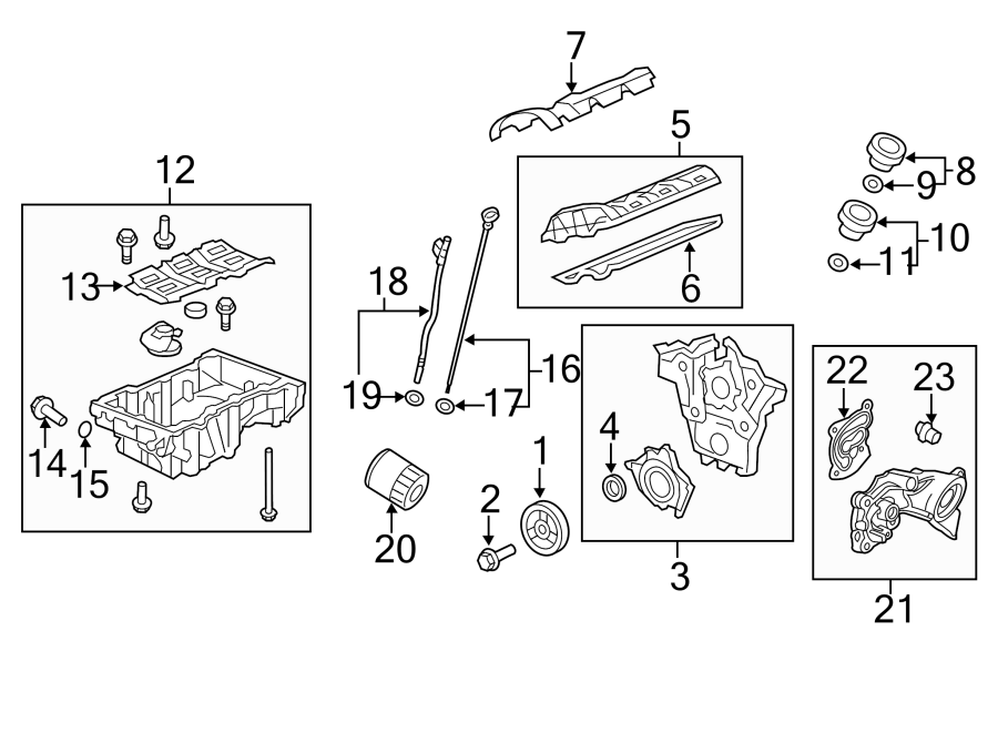 Diagram ENGINE / TRANSAXLE. ENGINE PARTS. for your 2005 Chevrolet Avalanche 1500 Base Crew Cab Pickup Fleetside  