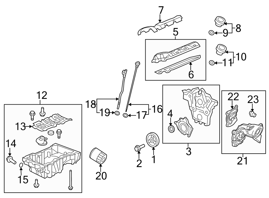 Diagram ENGINE / TRANSAXLE. ENGINE PARTS. for your 2017 Chevrolet Corvette   