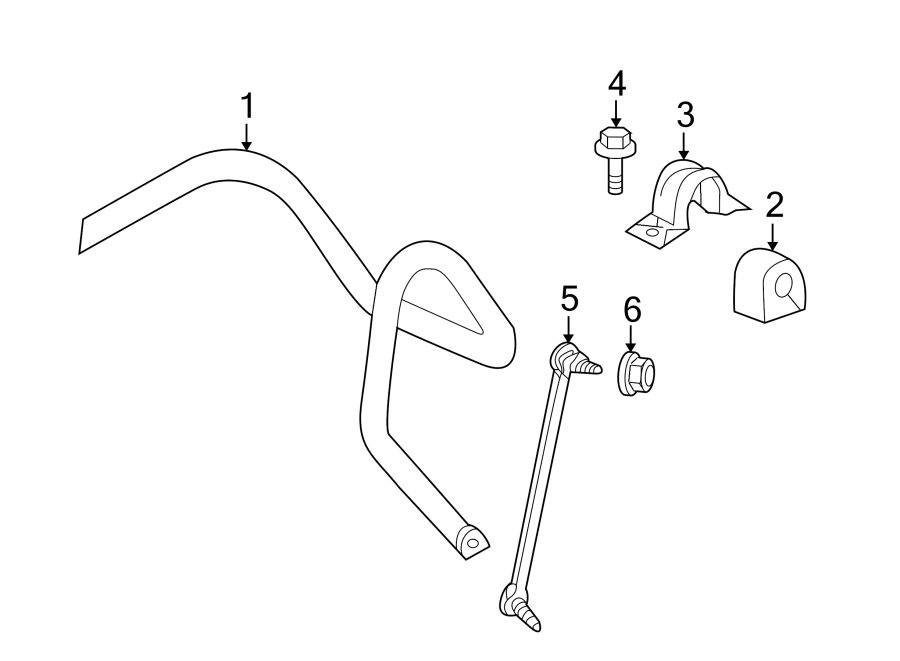 FRONT SUSPENSION. STABILIZER BAR & COMPONENTS.