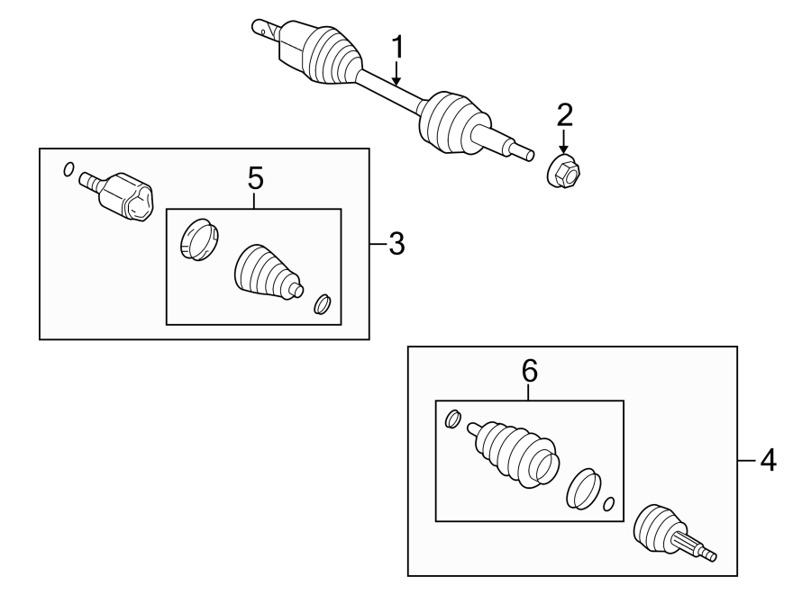 Diagram FRONT SUSPENSION. DRIVE AXLES. for your 2024 Chevrolet Camaro 6.2L V8 M/T LT1 Convertible 