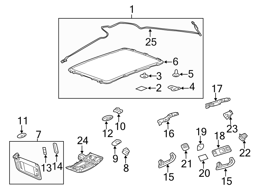 Diagram INTERIOR TRIM. for your 2024 Buick Enclave    