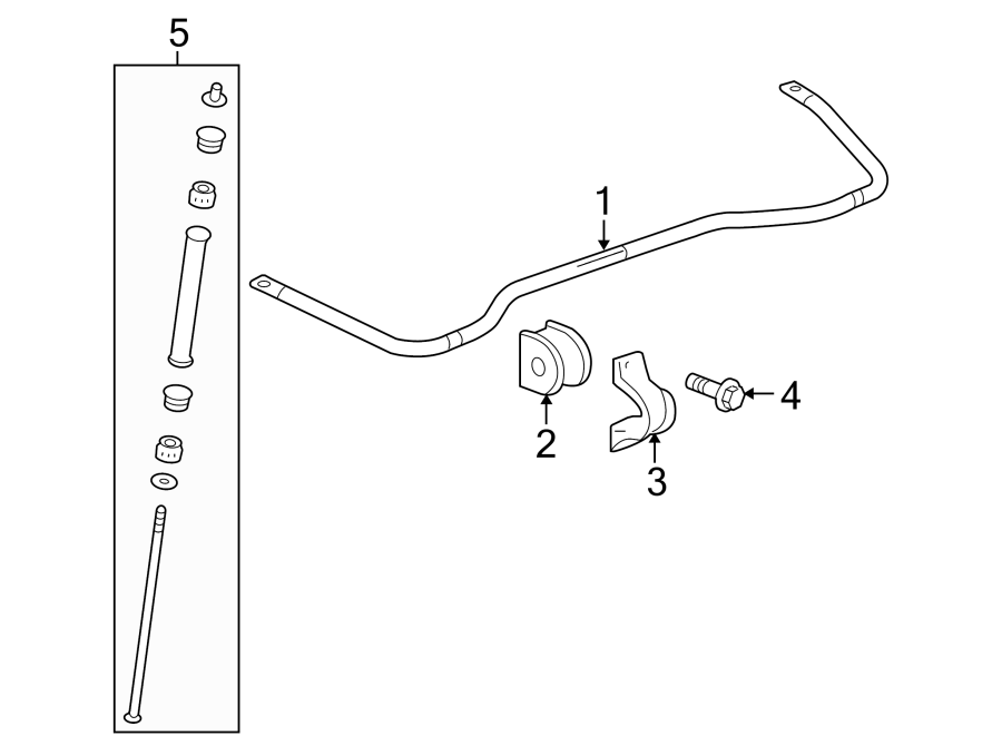 Diagram REAR SUSPENSION. STABILIZER BAR & COMPONENTS. for your Chevrolet