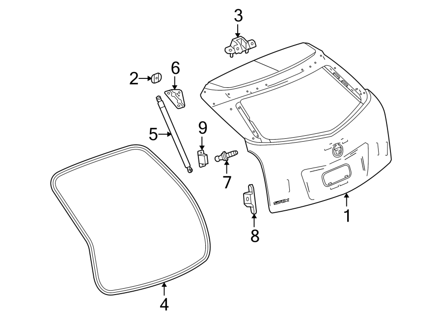 Diagram GATE & HARDWARE. for your 2015 Chevrolet Suburban    