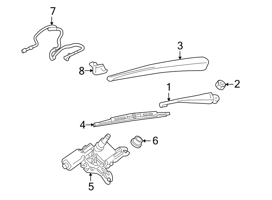 LIFT GATE. WIPER & WASHER COMPONENTS.