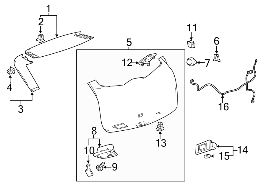 Diagram INTERIOR TRIM. for your 2018 Chevrolet Silverado 2500 HD LT Standard Cab Pickup  