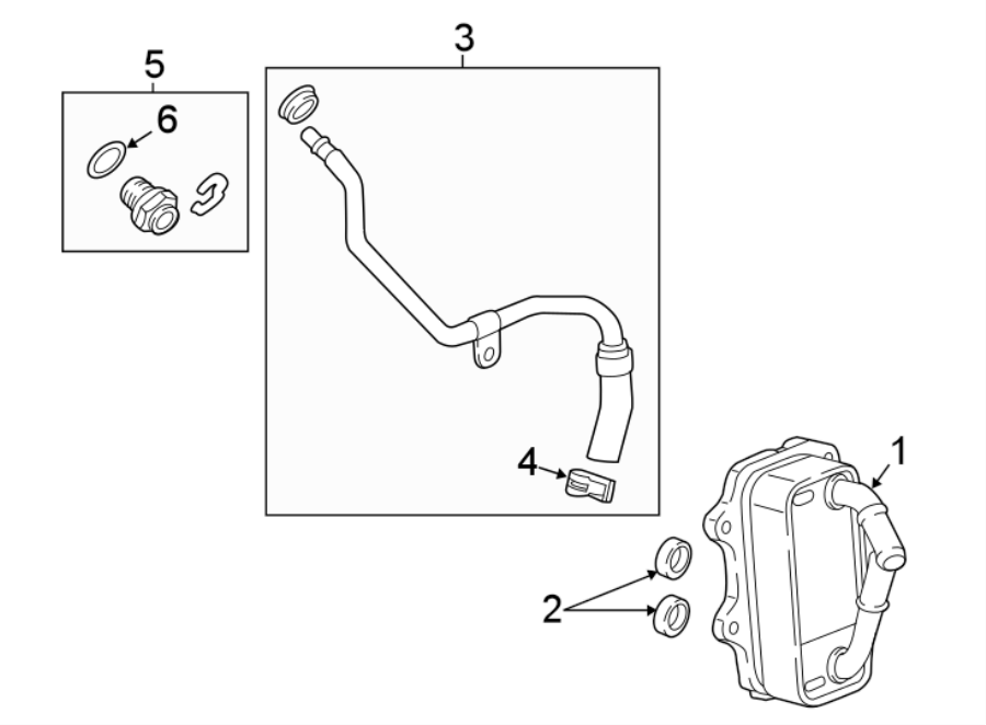 Diagram OIL COOLER. for your 2021 Chevrolet Camaro  LS Coupe 