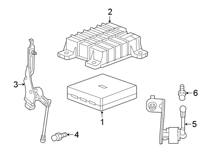 Diagram RIDE CONTROL COMPONENTS. for your 2013 GMC Sierra 2500 HD 6.0L Vortec V8 A/T RWD SLT Extended Cab Pickup Fleetside 