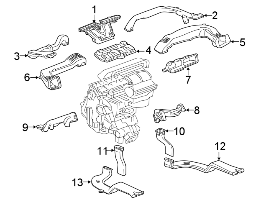 Diagram INSTRUMENT PANEL. DUCTS. for your 2017 Chevrolet Spark  LS Hatchback 