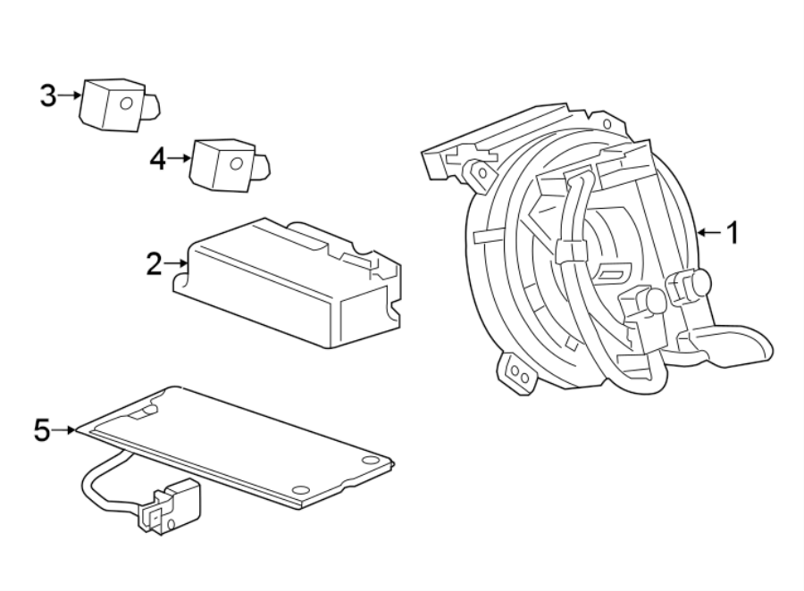 RESTRAINT SYSTEMS. AIR BAG COMPONENTS. Diagram