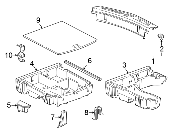 Diagram REAR BODY & FLOOR. INTERIOR TRIM. for your 2013 Chevrolet Silverado   