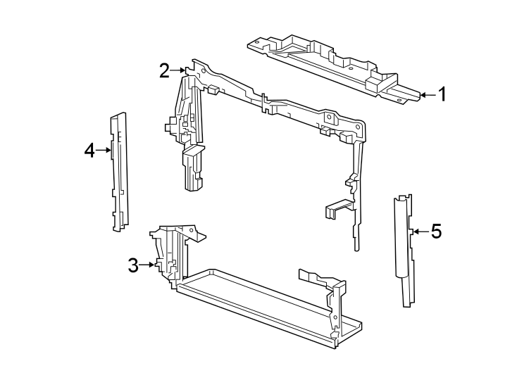 Diagram Radiator & components. for your 2021 Chevrolet Blazer   