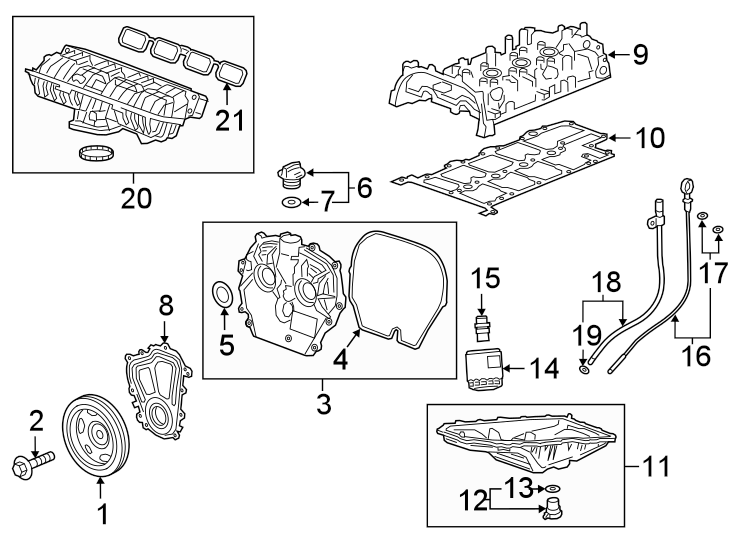 Diagram Engine / transaxle. Engine parts. for your 2013 Chevrolet Express 3500 Base Standard Cargo Van 6.0L Vortec V8 CNG A/T 