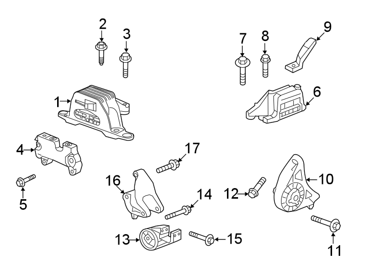 Diagram Engine / transaxle. Engine & TRANS mounting. for your 2011 GMC Sierra 2500 HD 6.0L Vortec V8 FLEX A/T 4WD SLT Crew Cab Pickup 