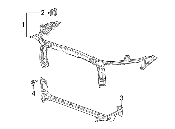 Diagram RADIATOR SUPPORT. for your 2021 Chevrolet Bolt EV   