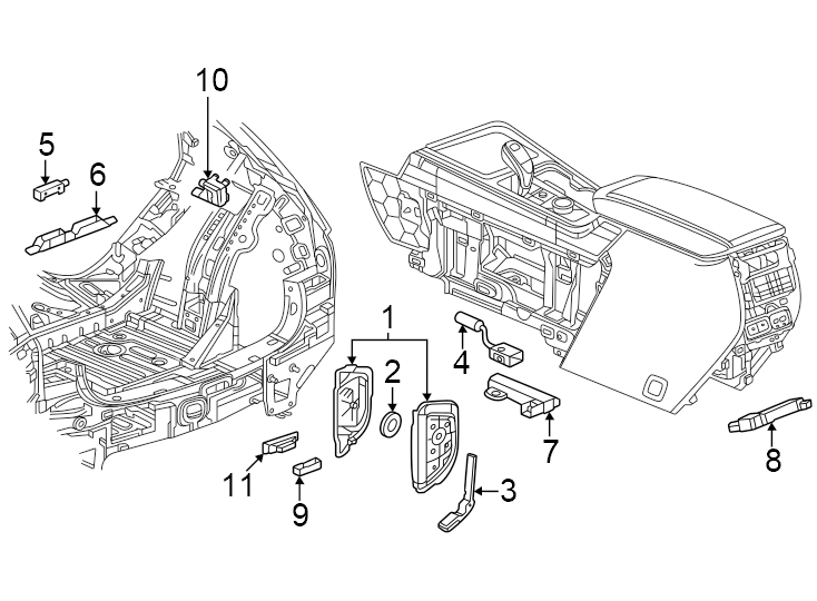 Diagram Keyless entry components. for your 2020 Chevrolet Spark 1.4L Ecotec CVT LT Hatchback 