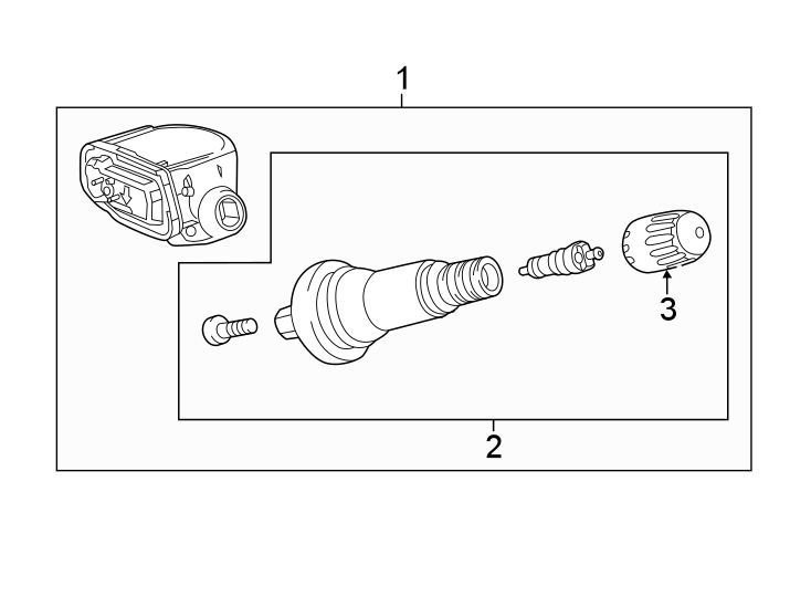 Diagram TIRE PRESSURE MONITOR COMPONENTS. for your 2015 Chevrolet Colorado   