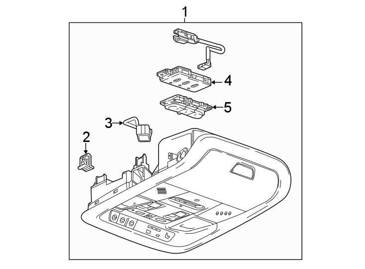 Diagram OVERHEAD CONSOLE. for your 2001 Buick Century   