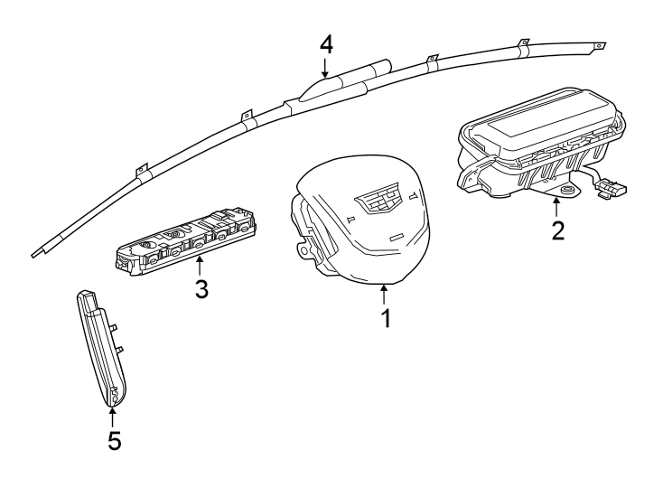 Diagram RESTRAINT SYSTEMS. AIR BAG COMPONENTS. for your 2020 Chevrolet Traverse    