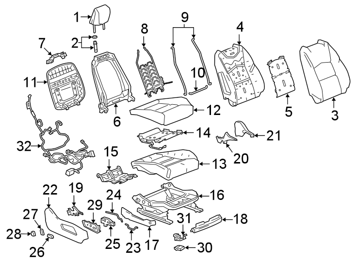 9SEATS & TRACKS. PASSENGER SEAT COMPONENTS.https://images.simplepart.com/images/parts/motor/fullsize/BN19420.png