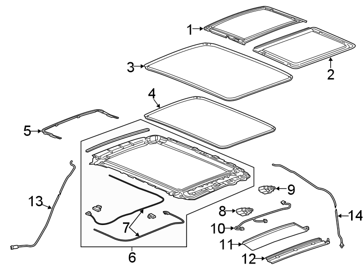 9ALL. Inner. Outer. Platinum. Sedona. Sunroof glass. Sunshade.https://images.simplepart.com/images/parts/motor/fullsize/BN19485.png