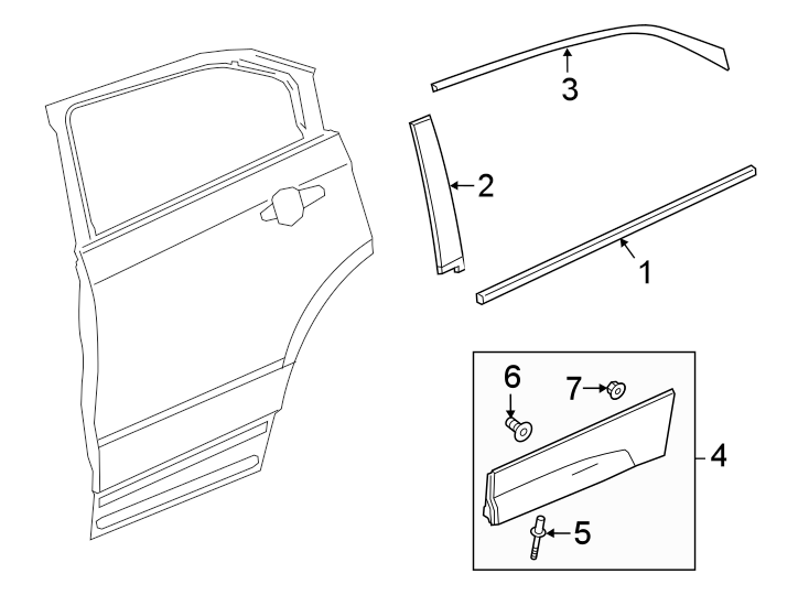 3REAR DOOR. EXTERIOR TRIM.https://images.simplepart.com/images/parts/motor/fullsize/BN19565.png