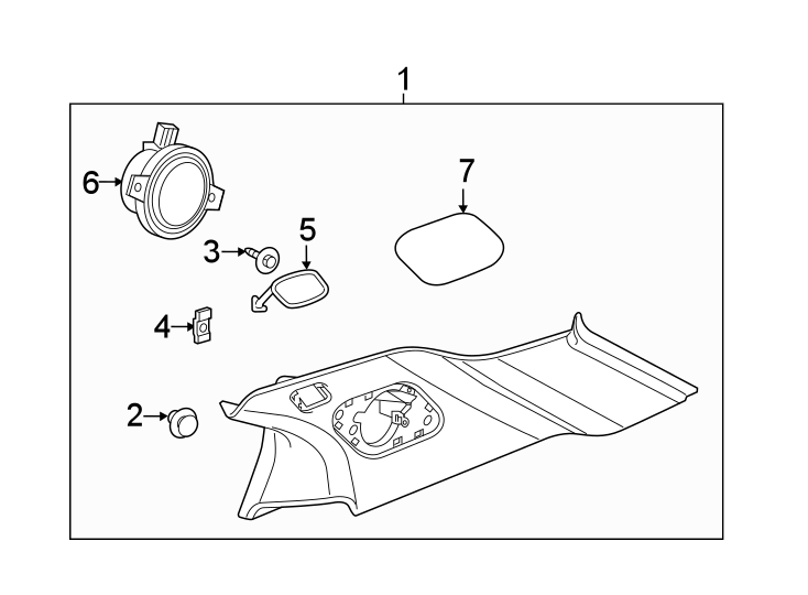 QUARTER PANEL. INTERIOR TRIM. Diagram