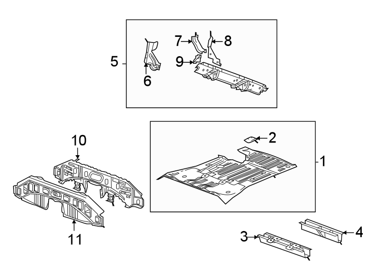 9Rear body & floor. Floor & rails.https://images.simplepart.com/images/parts/motor/fullsize/BN19675.png