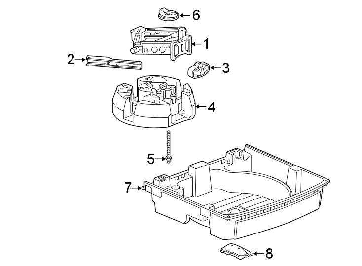 Diagram REAR BODY & FLOOR. JACK & COMPONENTS. for your 2013 Chevrolet Camaro ZL1 Coupe 6.2L V8 M/T 