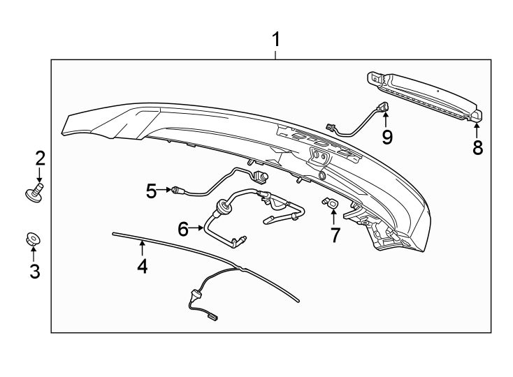 Diagram LIFT GATE. SPOILER. for your 2017 Chevrolet Spark  LT Hatchback 