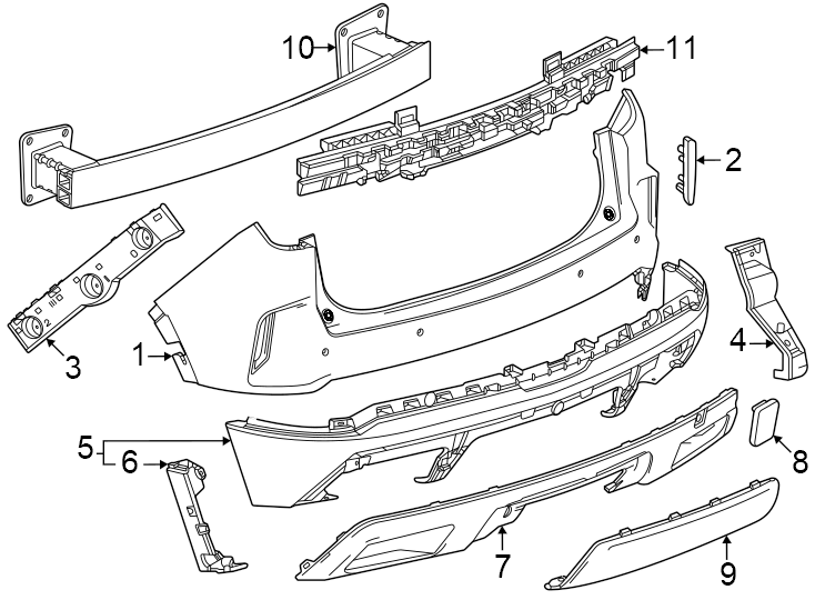 4Rear bumper. Bumper & components.https://images.simplepart.com/images/parts/motor/fullsize/BN19766.png