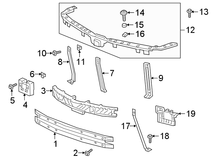 1FRONT BUMPER & GRILLE. BUMPER & COMPONENTS.https://images.simplepart.com/images/parts/motor/fullsize/BN20015.png