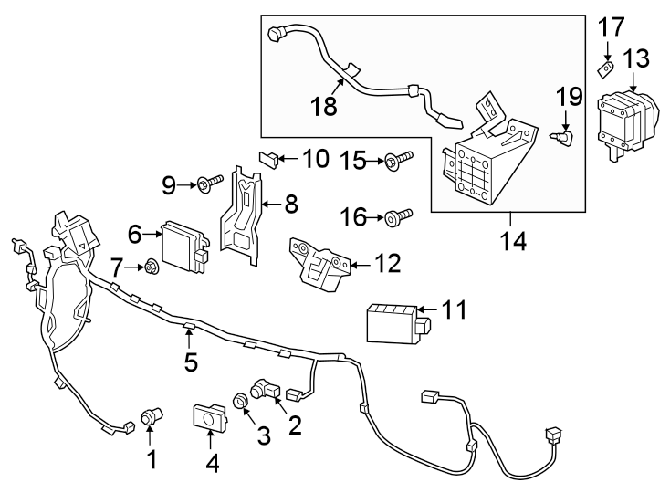 Diagram Front bumper & grille. Electrical components. for your 1995 Buick Commercial Chassis   