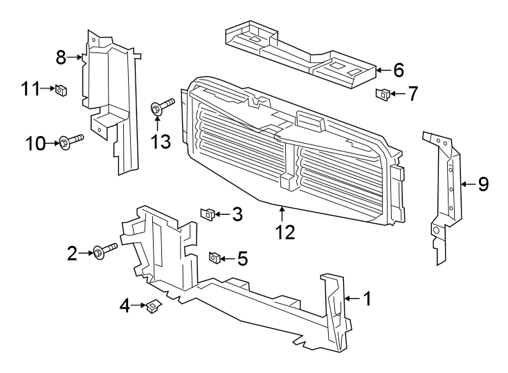 Diagram RADIATOR & COMPONENTS. for your 2021 Chevrolet Camaro   