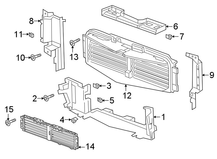 Diagram Radiator & components. for your Cadillac