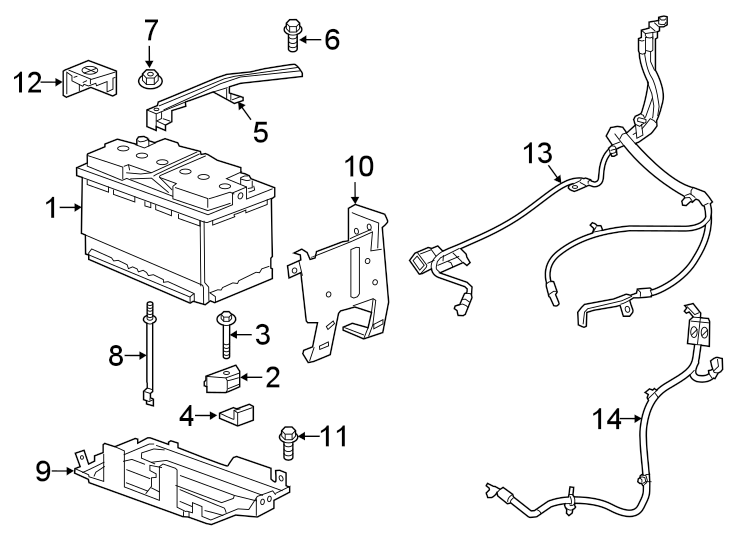 Diagram BATTERY. for your 2006 GMC Sierra 3500 6.0L Vortec V8 M/T 4WD SLT Extended Cab Pickup Fleetside 