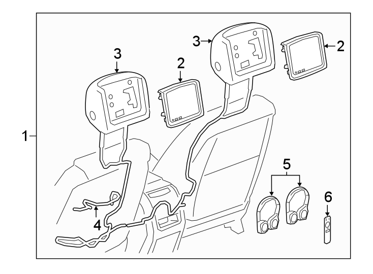 Diagram ENTERTAINMENT SYSTEM COMPONENTS. for your 2024 Cadillac XT6   