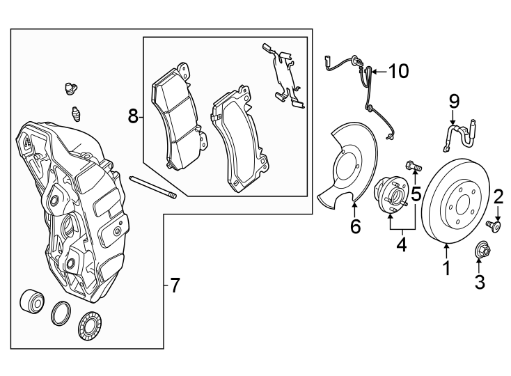 Diagram Front suspension. Brake components. for your Oldsmobile