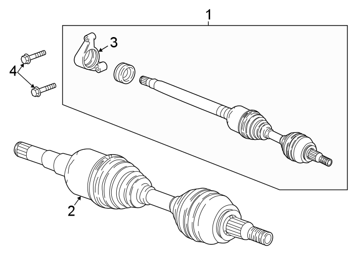 Diagram FRONT SUSPENSION. DRIVE AXLES. for your 2004 GMC Sierra 2500 HD 8.1L Vortec V8 M/T 4WD SLE Standard Cab Pickup Fleetside 