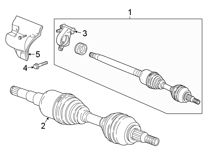 Diagram Front suspension. Drive axles. for your 2004 GMC Sierra 2500 HD 8.1L Vortec V8 M/T 4WD SLE Standard Cab Pickup Fleetside 