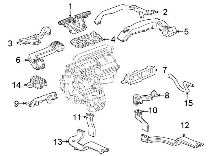 Diagram Instrument panel. Ducts. for your 2017 Chevrolet Spark  LS Hatchback 