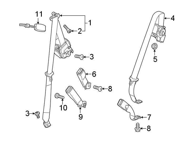 8RESTRAINT SYSTEMS. SECOND ROW SEAT BELTS.https://images.simplepart.com/images/parts/motor/fullsize/BN20440.png