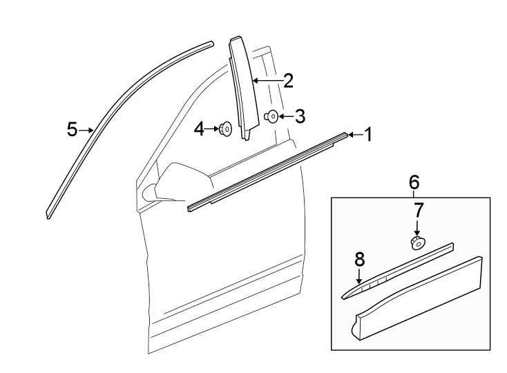 2FRONT DOOR. EXTERIOR TRIM.https://images.simplepart.com/images/parts/motor/fullsize/BN20585.png