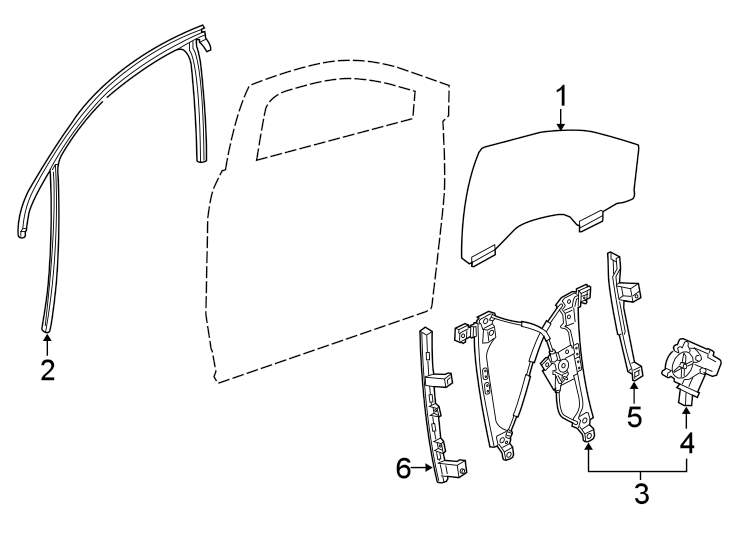 Diagram FRONT DOOR. GLASS & HARDWARE. for your 2018 Chevrolet Spark   