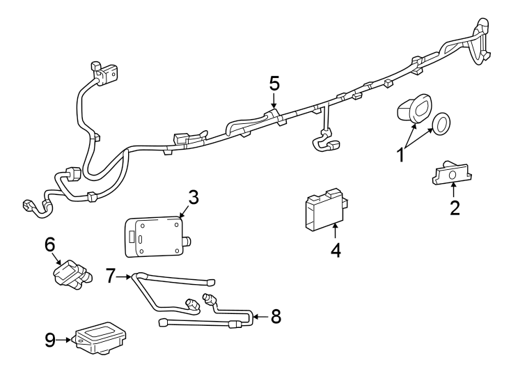 REAR BUMPER. ELECTRICAL COMPONENTS. Diagram