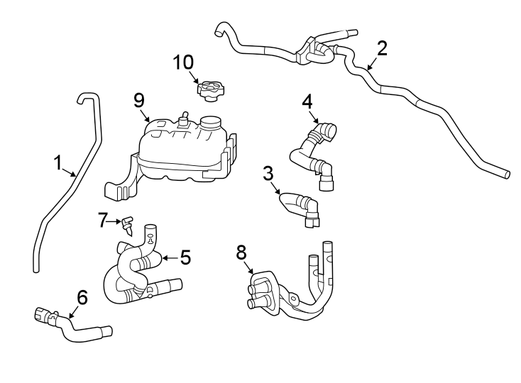 Diagram HOSES & PIPES. for your 2018 Cadillac ATS   