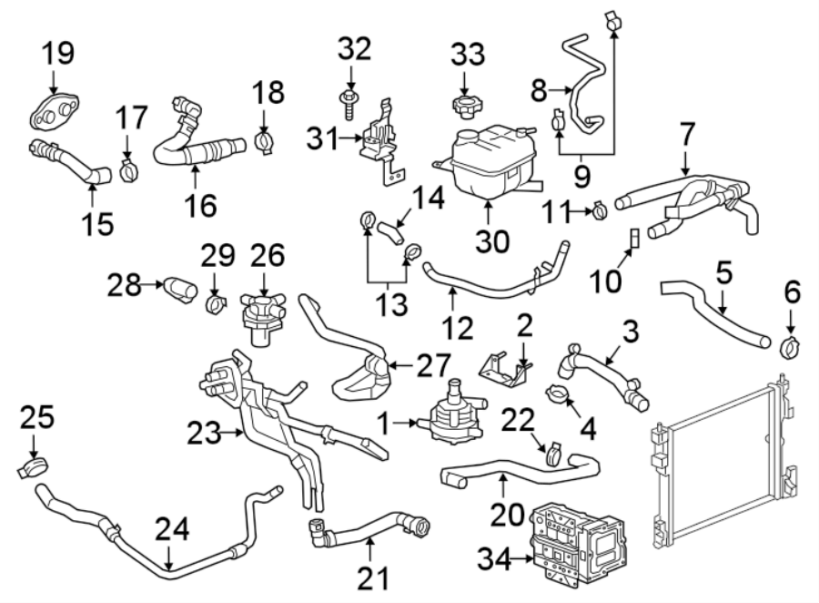 Diagram HOSES & PIPES. for your 2020 GMC Sierra 2500 HD   