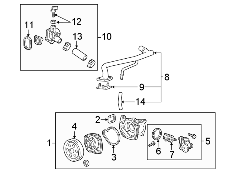 Diagram WATER PUMP. for your 2018 Chevrolet Equinox LT Sport Utility 1.5L Ecotec A/T 4WD 